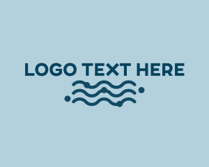 Ocean Waves Wordmark logo