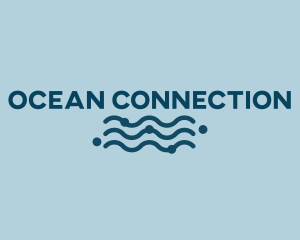 Ocean Waves Wordmark logo
