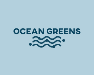 Ocean Waves Wordmark logo design