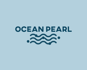 Ocean Waves Wordmark logo design