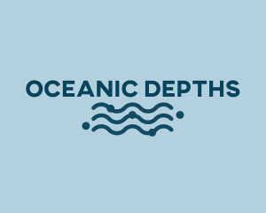 Ocean Waves Wordmark logo design