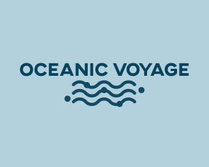 Ocean Waves Wordmark logo design