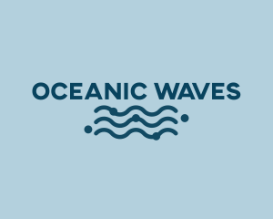 Ocean Waves Wordmark logo design