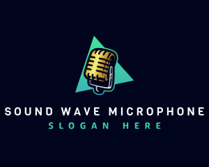 Microphone Radio Broadcast logo design