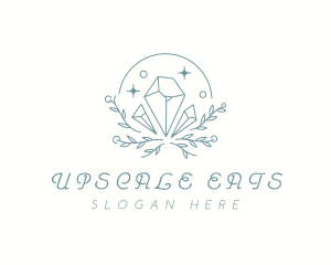 Leaf Crystal Boutique logo design