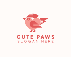 Cute Lovely Bird logo design