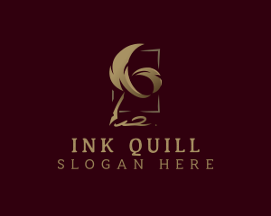 Quill Feather Signature logo design