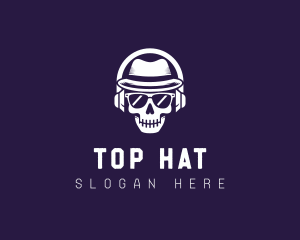 Skull Fedora Studio logo design