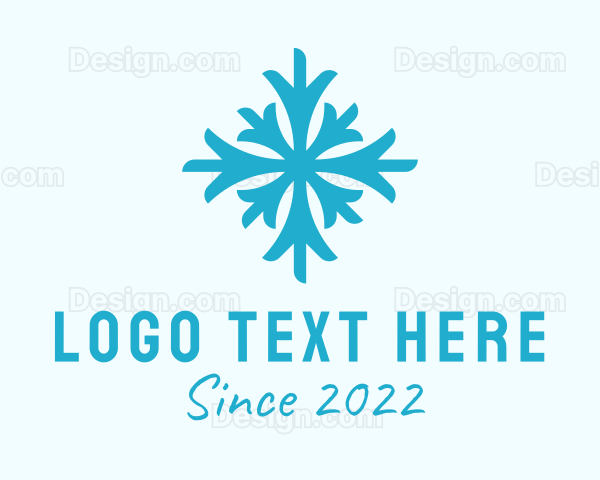 Blue Cold Snowflake Logo