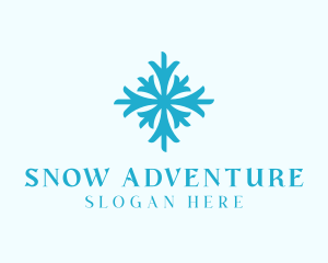 Blue Cold Snowflake  logo