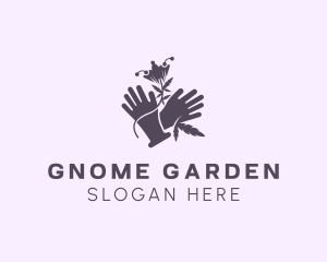 Garden Gloves Flower  logo design