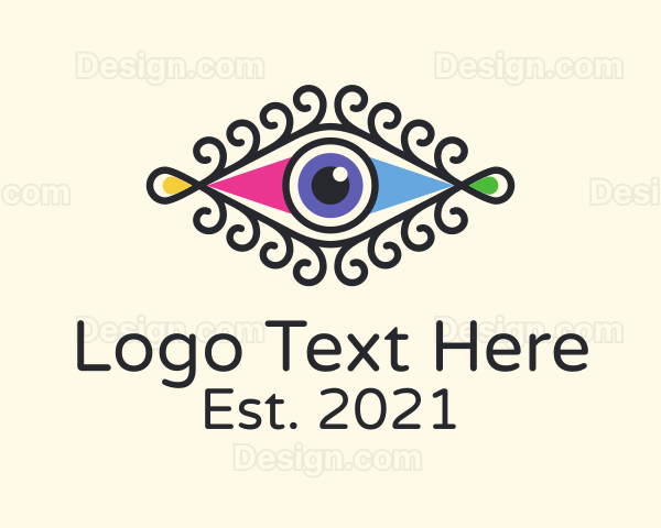 Stylish Colorful Eye Logo