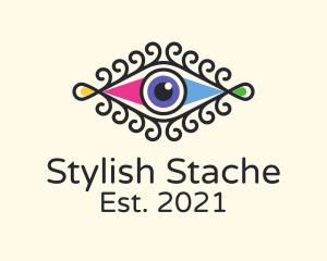 Stylish Colorful Eye logo design