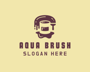 Paint Brush Bucket Decorator logo design