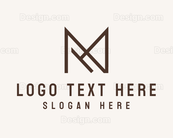 Outline Letter M Business Company Logo