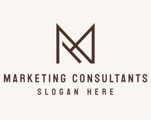 Outline Letter M Business Company logo design