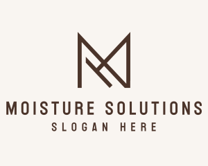 Outline Letter M Business Company logo design