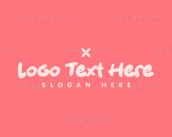 Girly Pink Wordmark Logo