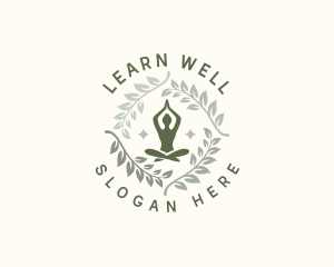 Leaf Yoga Wellness logo design