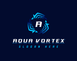 Spiral Cyber Vortex logo design