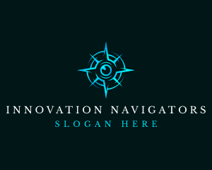 Eye Compass Navigation logo design