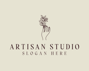 Hand Flower Spa logo design