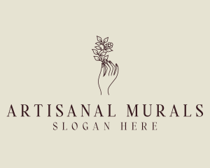 Hand Flower Spa logo design