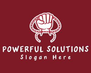 Power Fist Chain logo design