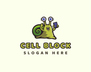 Snail Smartphone Gadget logo design