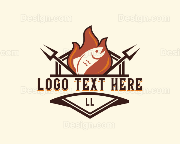 Gourmet Fish Barbecue Logo