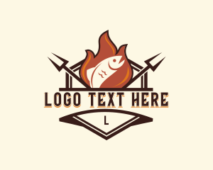 Gourmet Fish Barbecue Logo