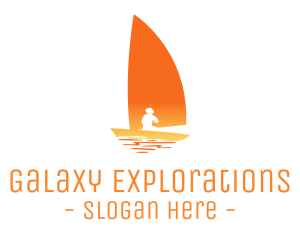 Fisherman Sail Boat logo design