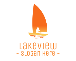 Fisherman Sail Boat logo design