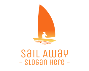 Fisherman Sail Boat logo design