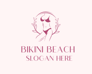 Woman Beauty Bikini logo design