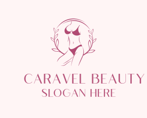 Woman Beauty Bikini logo design