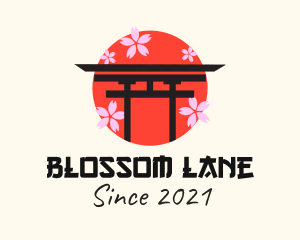 Japanese Flower Architecture  logo design