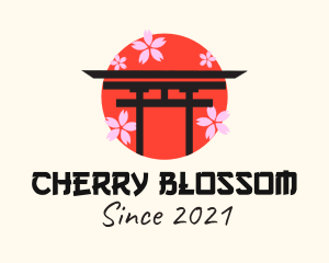 Japanese Flower Architecture  logo design