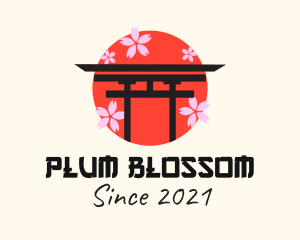 Japanese Flower Architecture  logo design