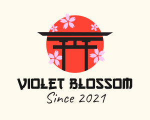 Japanese Flower Architecture  logo design