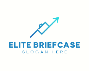 Blue Briefcase Arrow logo
