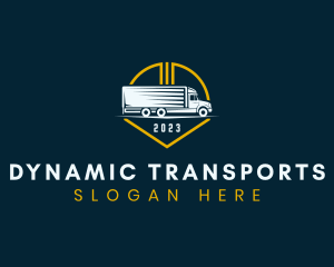 Shipping Transport Truck logo design