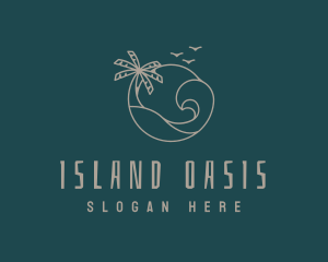 Tropical Beach Resort logo design