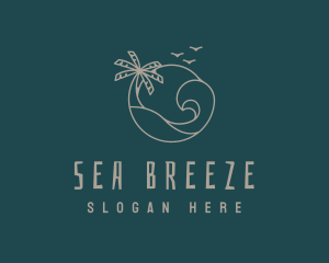 Tropical Beach Resort logo design