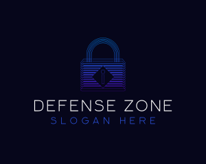 Padlock Tech Security logo design