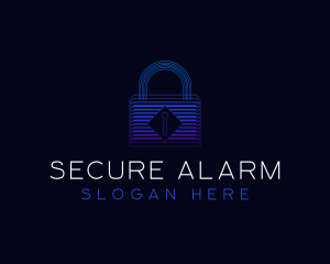 Padlock Tech Security logo design