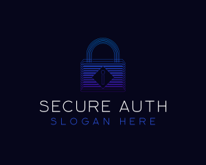 Padlock Tech Security logo design