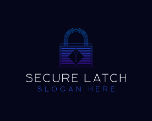 Padlock Tech Security logo design