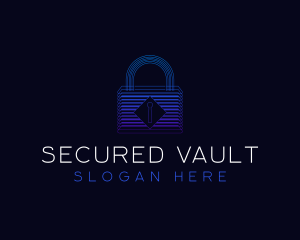 Padlock Tech Security logo design