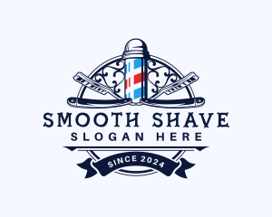 Luxury Barbershop Groomer logo design